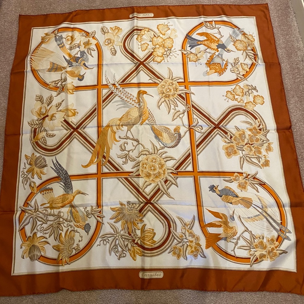 Hermes silk scarf vintage